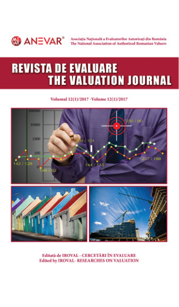 REVISTA DE EVALUARE / THE VALUATION JOURNAL - vol. 12 (1/2017)
