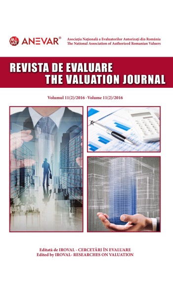 REVISTA DE EVALUARE / THE VALUATION JOURNAL - vol. 11 (2/2016)